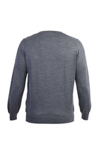 Orta Füme Bisiklet Yaka Regular Fit Yünlü Triko Kazak