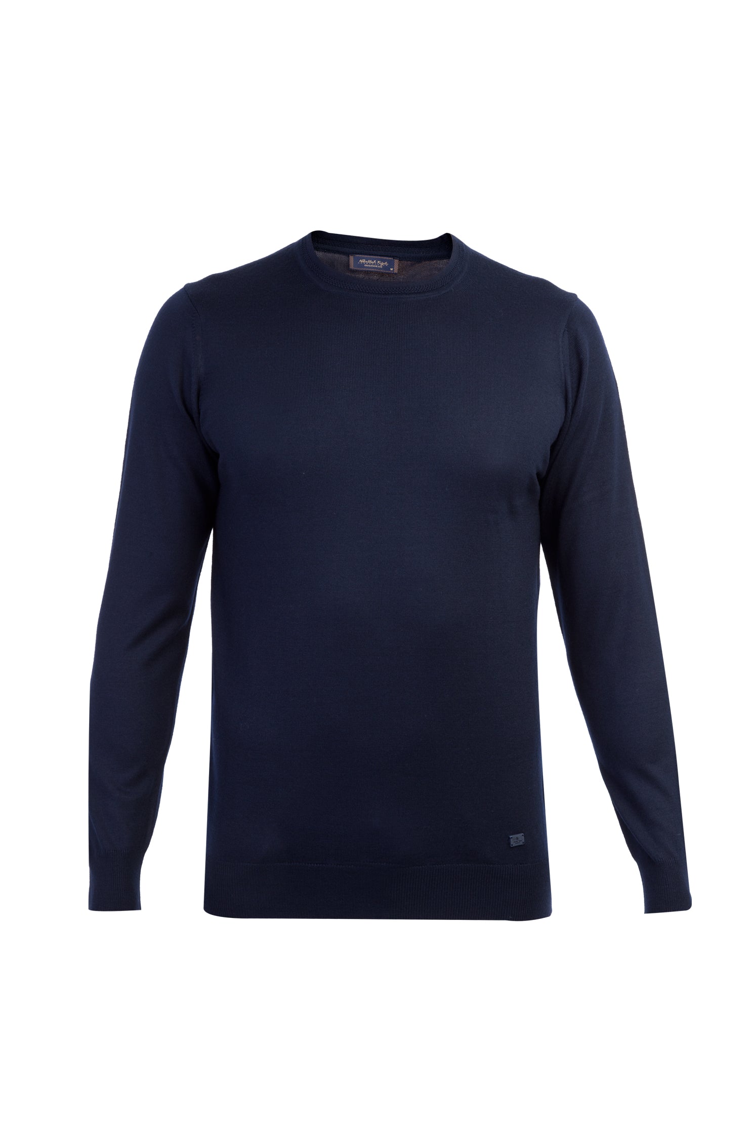 Lacivert A.K.Düz Bisiklet Yaka Triko