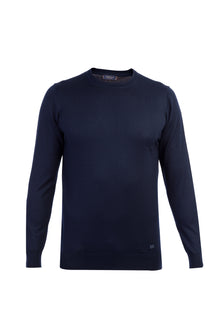 Lacivert A.K.Düz Bisiklet Yaka Triko