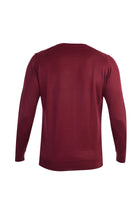Bordo Bisiklet Yaka Regular Fit Yünlü Triko Kazak