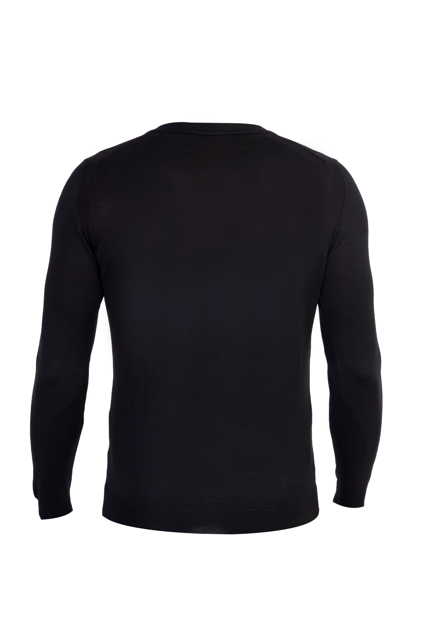 Siyah Yünlü Düğmeli Regular Fit Hırka