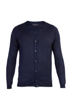 Lacivert Regular Fit Yünlü Düğmeli Hırka