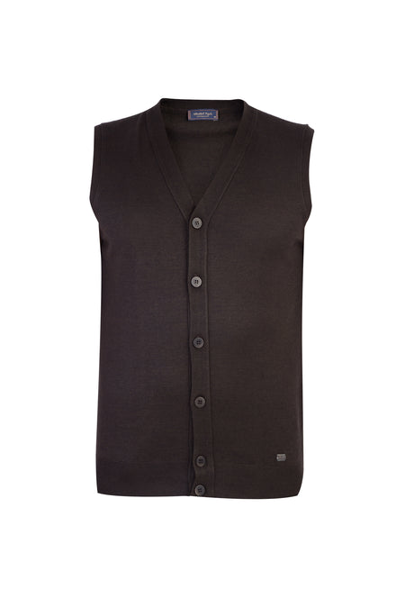 Kahve A.K.Düz Yelek