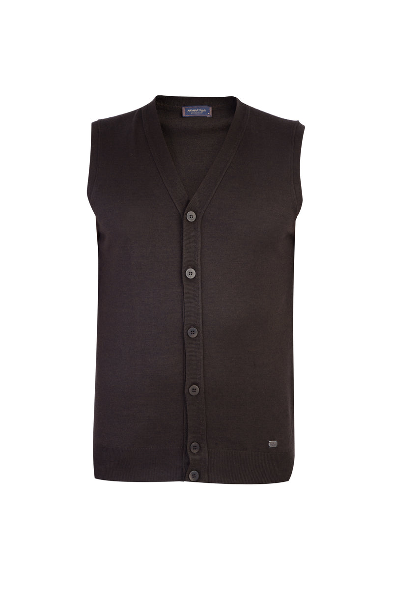 Kahve A.K.Düz Yelek