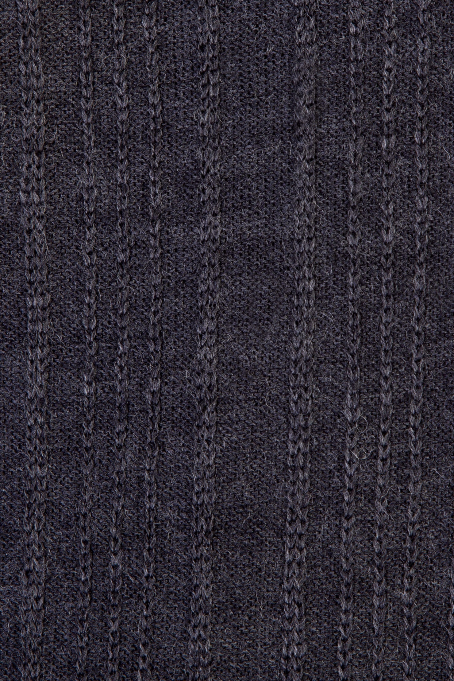 Antrasit Bisiklet Yaka Regular Fit Yünlü Çizgili Triko Kazak