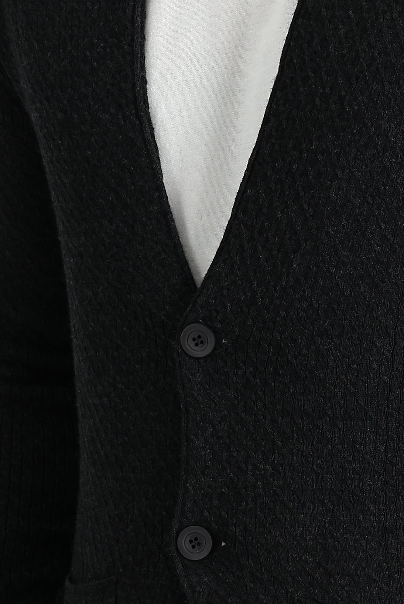 Antrasit Slim Fit Dar Kesim Yünlü Triko Hırka