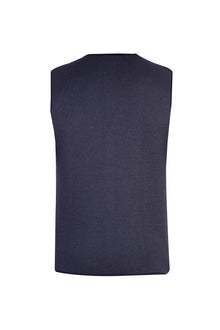 Orta Füme Slim Fit Dar Kesim Yünlü Desenli Yelek