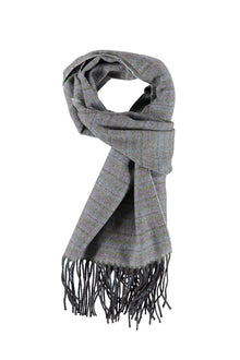 Açık Yeşil Desenli Yün Atkı