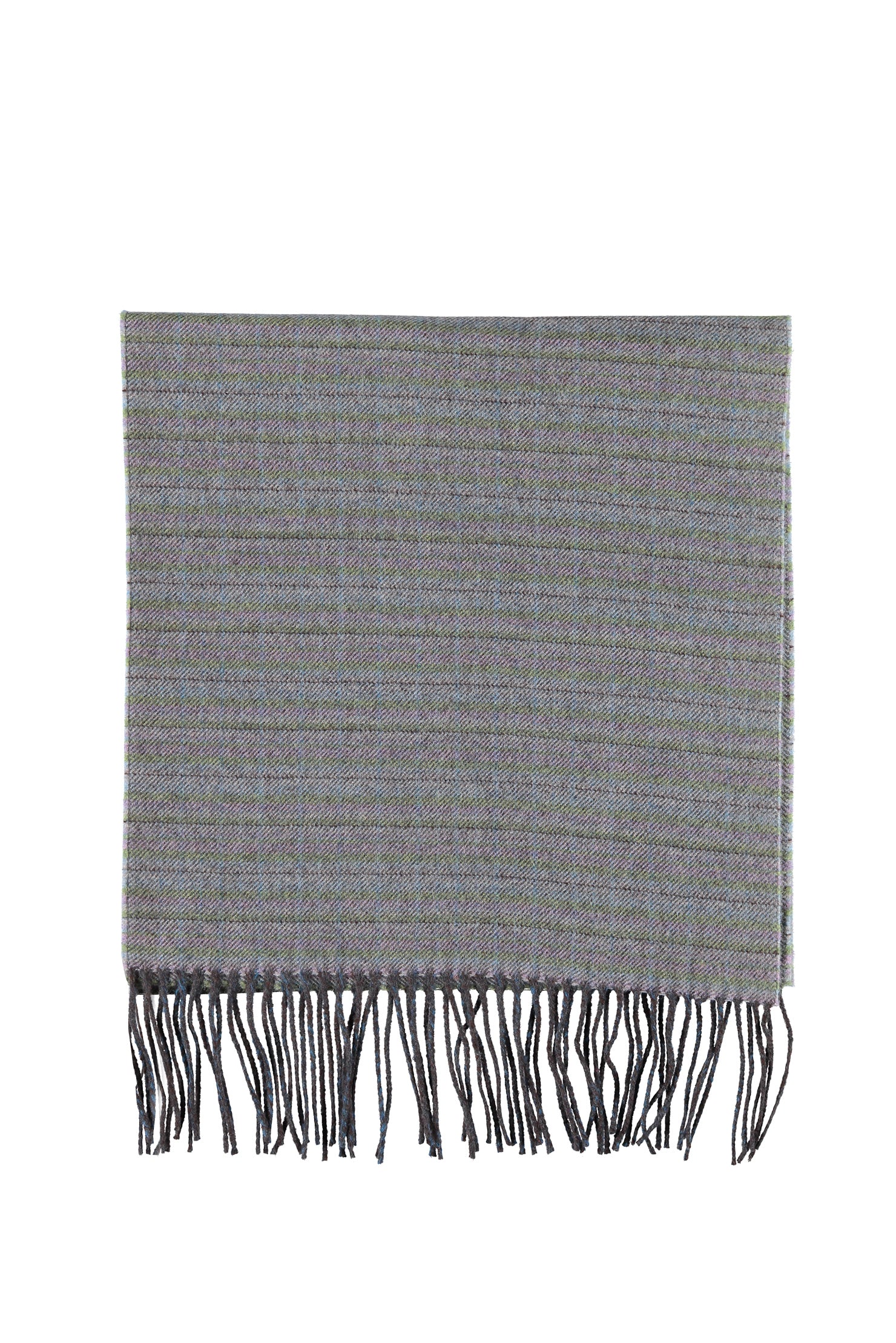 Açık Yeşil Desenli Yün Atkı