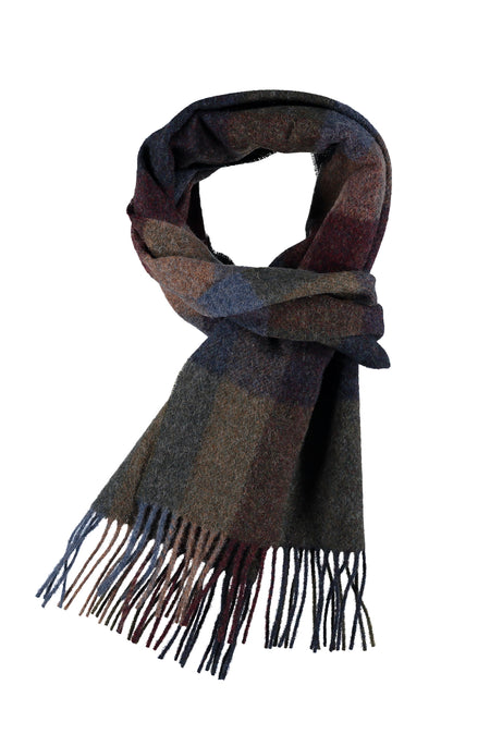 Bordo Desenli Yün Atkı