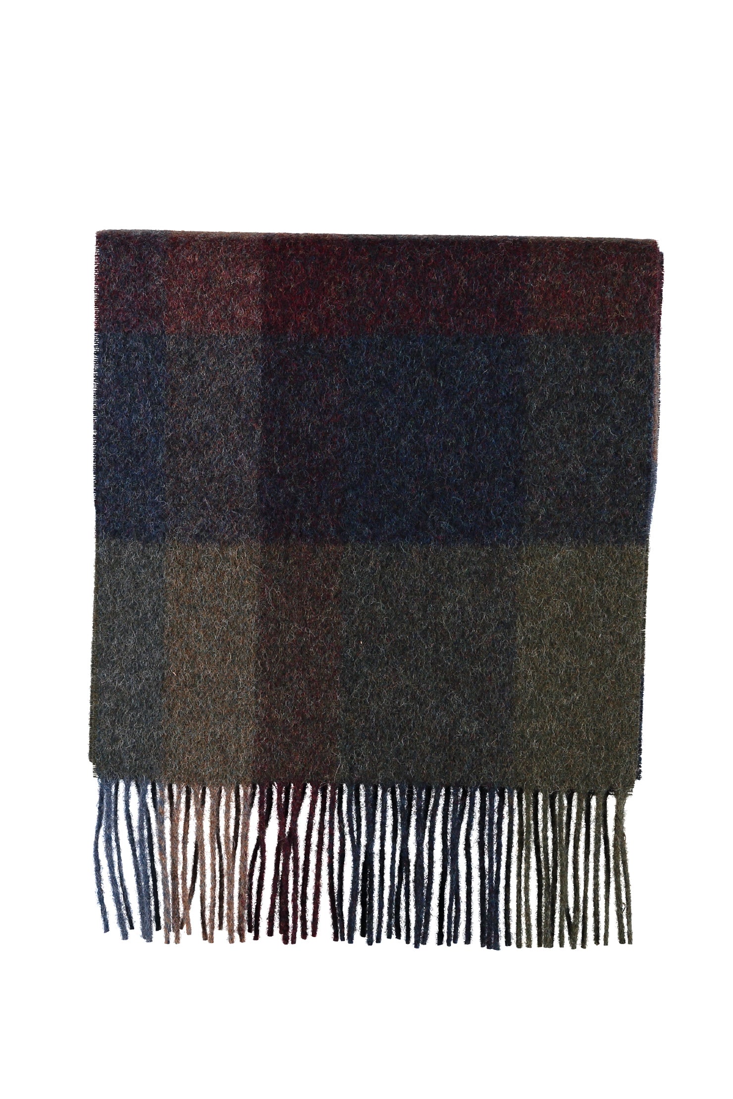 Bordo Desenli Yün Atkı