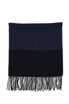 Mavi Desenli Yün Atkı