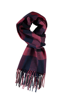 Pembe Desenli Yün Atkı