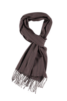 Kahve Desenli Yün Atkı