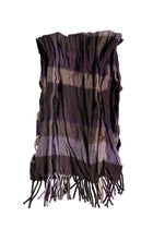 Mor Desenli Yün Atkı