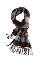 Koyu Yesil Desenli Yün Atkı