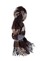 Koyu Yesil Desenli Yün Atkı