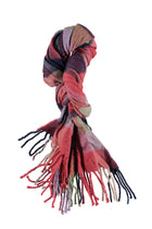 Kiremit Desenli Yün Atkı