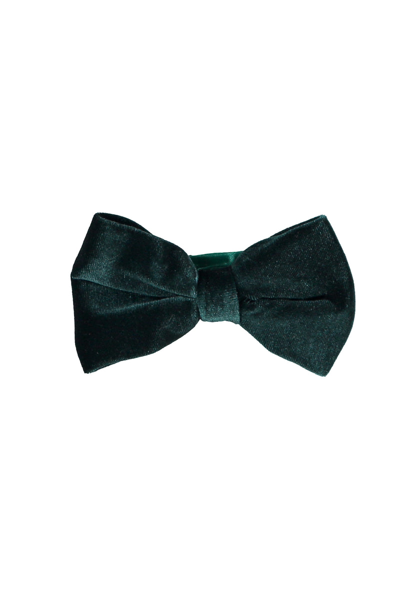 Koyu Yesil Kadife Papyon