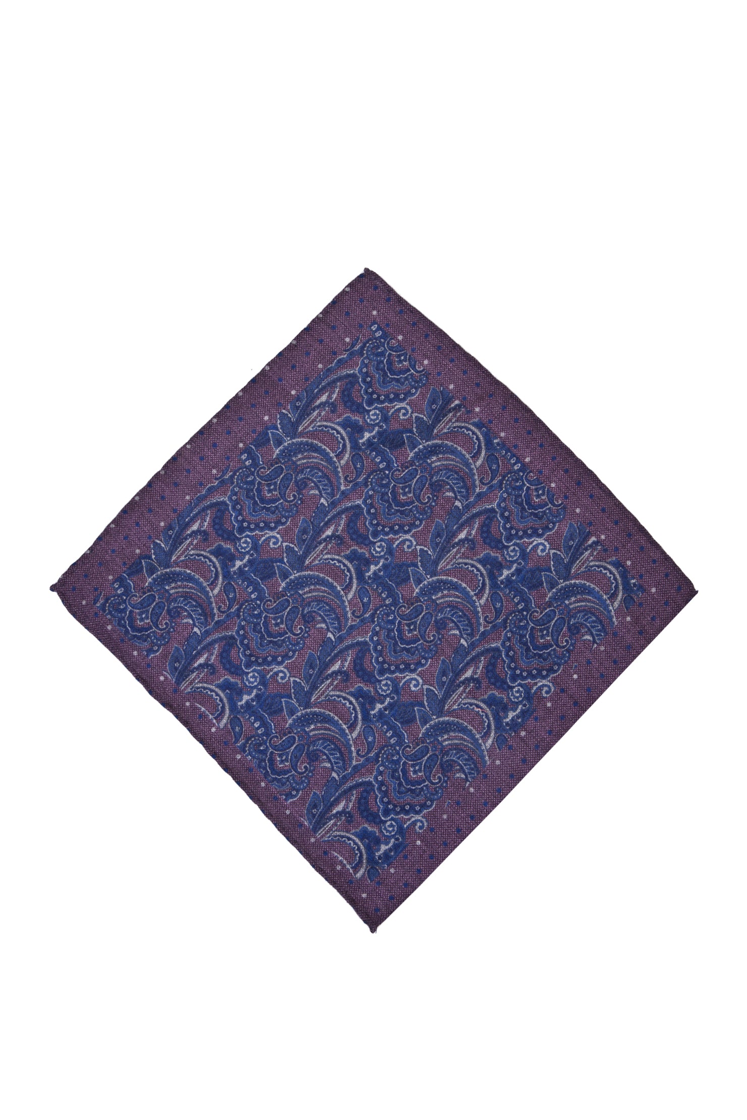 Mor 2'li Kravat Yün Mendil Set