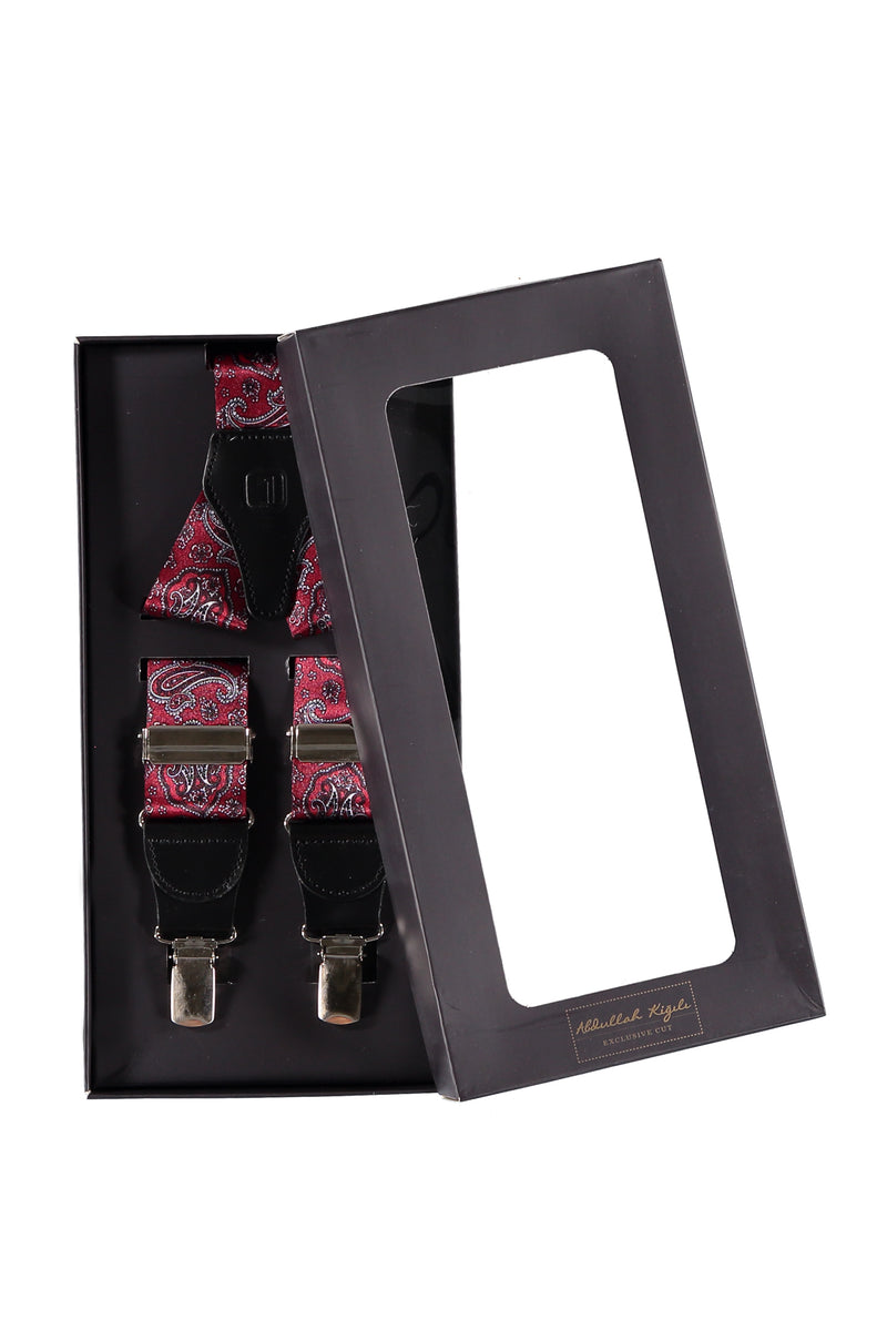 Bordo Desenli Pantolon Askısı