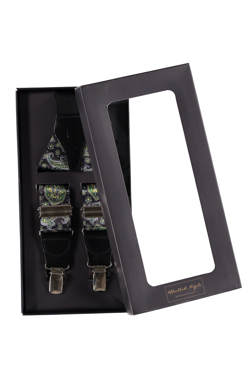 Koyu Yesil Desenli Pantolon Askısı