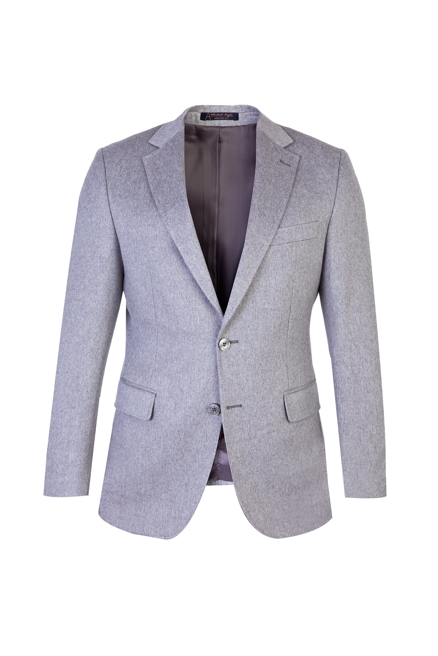 Açık Gri Regular Fit İtalyan Kaşmir Ceket