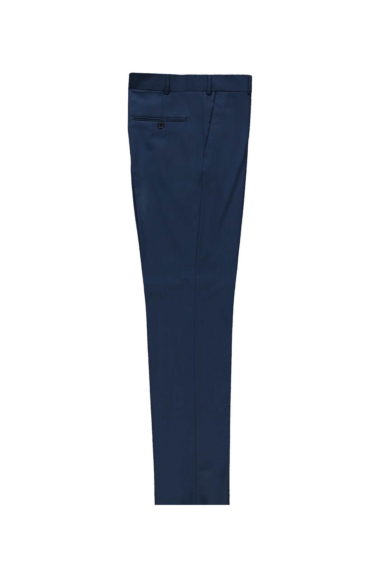 Koyu Mavi  4 Drop Relaxed Fit Rahat Kesim Yün Klasik Kuma? Pantolon-Abdullah Ki??l?