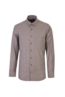 Açık Vizon Uzun Kol Oduncu Spor Pamuk Gömlek