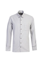 Açık Gri Uzun Kol Regular Fit Desenli Pamuk Gömlek