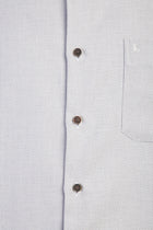 Açık Gri Uzun Kol Regular Fit Desenli Pamuk Gömlek