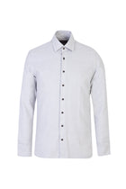 Açık Gri Uzun Kol Slim Fit Dar Kesim Oduncu Pamuk Gömlek