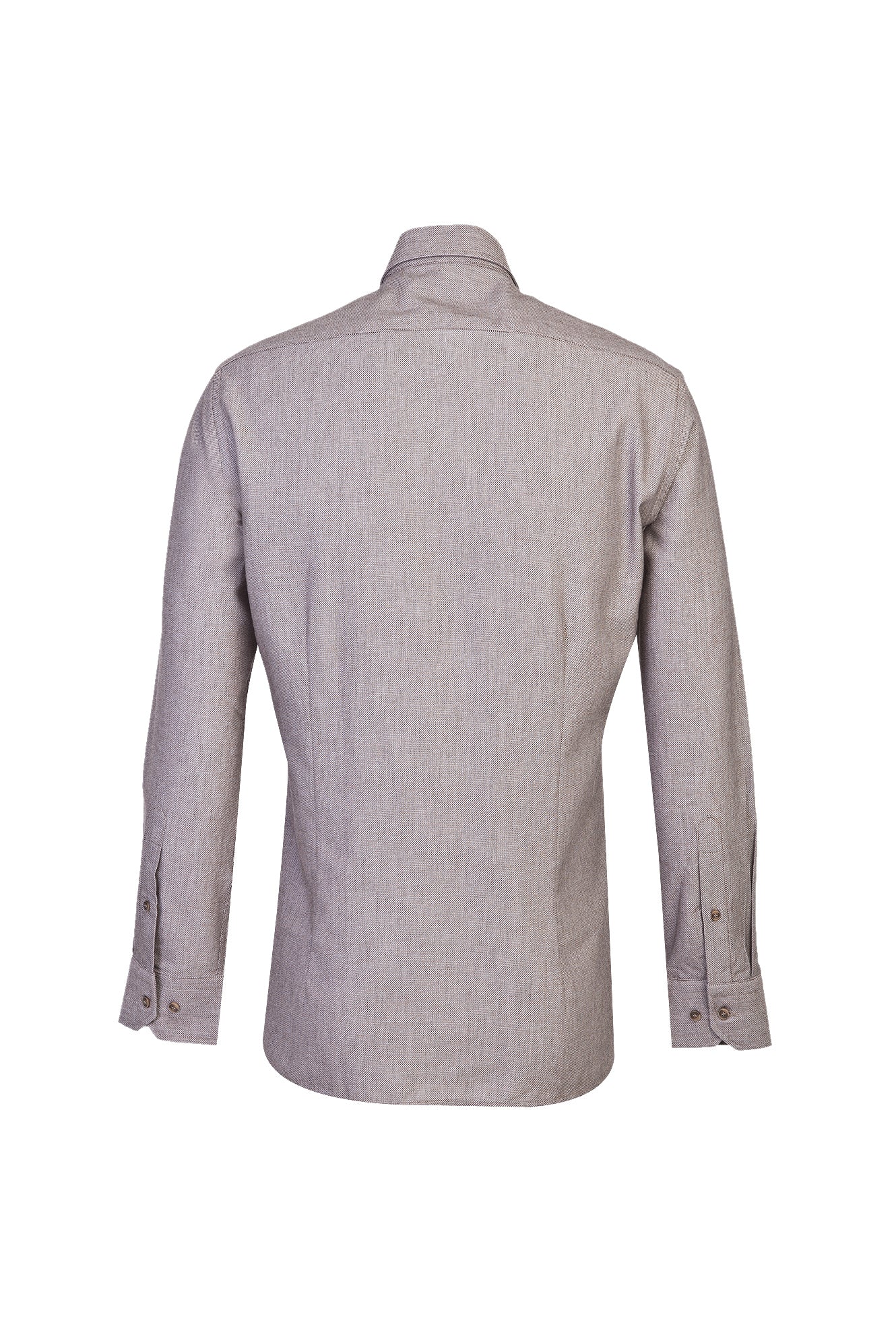 Açık Kahve  Uzun Kol Slim Fit Dar Kesim Oduncu Pamuk Gömlek