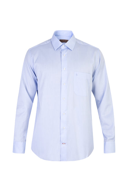 Açık Mavi SC Desenli KLSK GÖMLEK