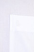 Beyaz Uzun Kol Desenli Klasik Pamuk Gömlek