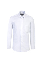 Beyaz Uzun Kol Klasik Desenli Pamuk Gömlek