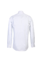 Beyaz Uzun Kol Klasik Desenli Pamuk Gömlek