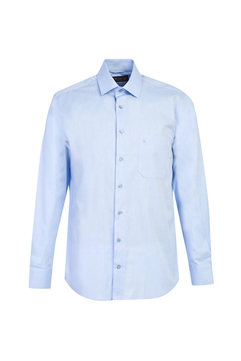 Açık Mavi A.K.KZ Desenli KLSK GÖMLEK