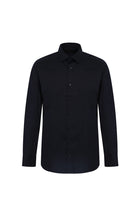 Siyah Uzun Kol Non Iron Klasik Saten Pamuk Gömlek