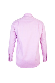 Pembe Uzun Kol Non Iron Desenli Klasik Pamuk Gömlek