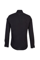 Siyah Slim Fit Dar Kesim Uzun Kol Easy Care Pamuk Gömlek