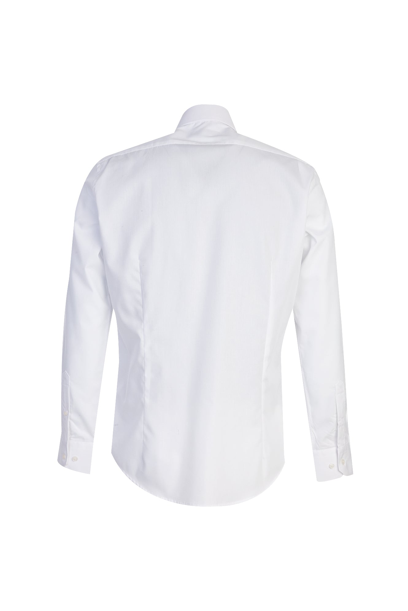 Beyaz Slim Fit Dar Kesim Uzun Kol Easy Care Pamuk Gömlek