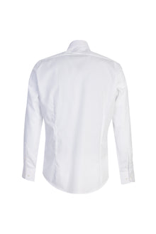 Beyaz Slim Fit Dar Kesim Uzun Kol Easy Care Pamuk Gömlek