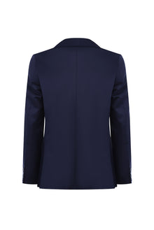 Aç?k Lacivert 7 Drop Slim Fit Dar Kesim Yün Tak?m Elbise-Abdullah Ki??l?