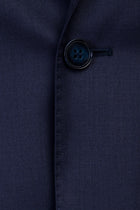 Açık Lacivert Slim Fit Dar Kesim Klasik Yün Takım Elbise