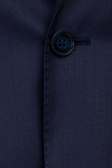 Açık Lacivert Slim Fit Dar Kesim Klasik Yün Takım Elbise