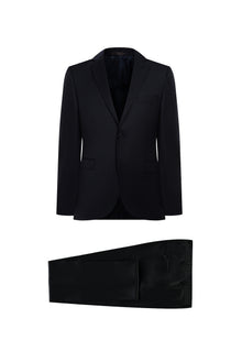Siyah 7 Drop Slim Fit Dar Kesim Yün Tak?m Elbise-Abdullah Ki??l?