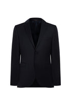 Siyah Slim Fit Dar Kesim Yün Takım Elbise