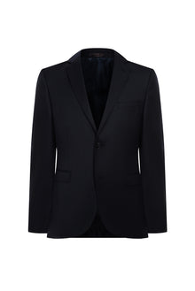 Siyah Slim Fit Dar Kesim Yün Takım Elbise