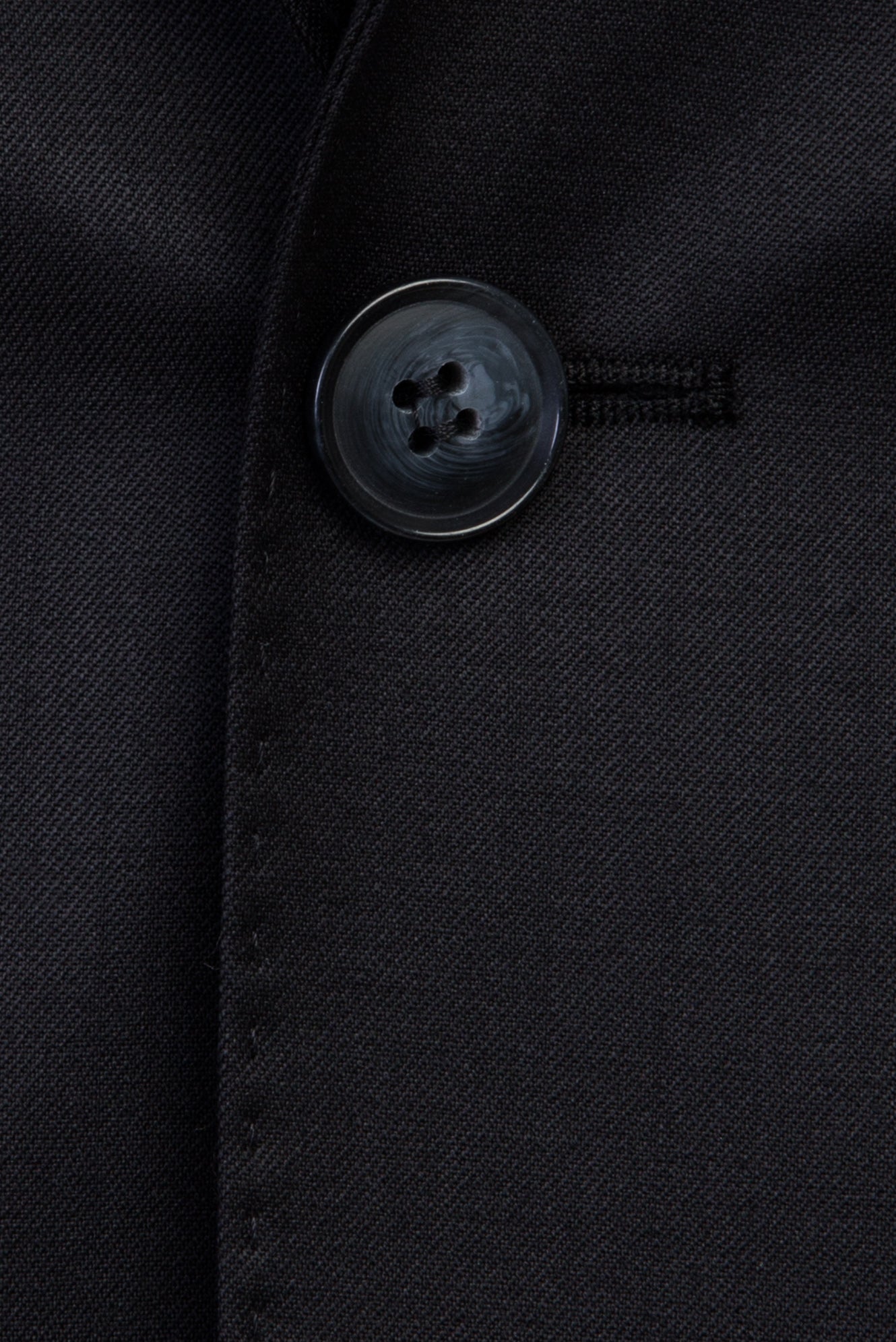 Siyah Slim Fit Dar Kesim Yün Takım Elbise